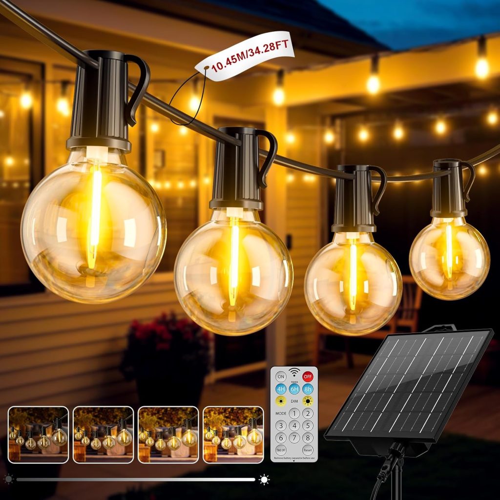 Guirnalda de luz solar para terraza o balcón