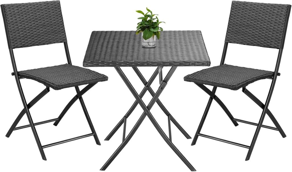 Conjunto de mesa y sillas para terraza o balcón pequeño CASARIA