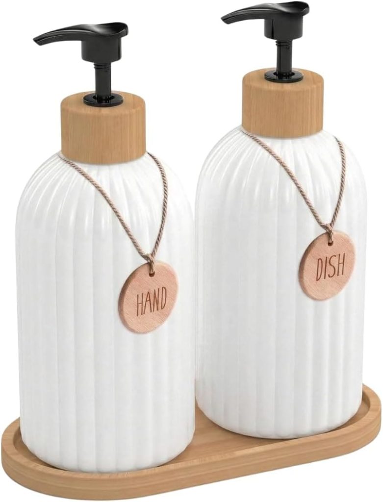 Set de dispensadores para jabón cocina y baño