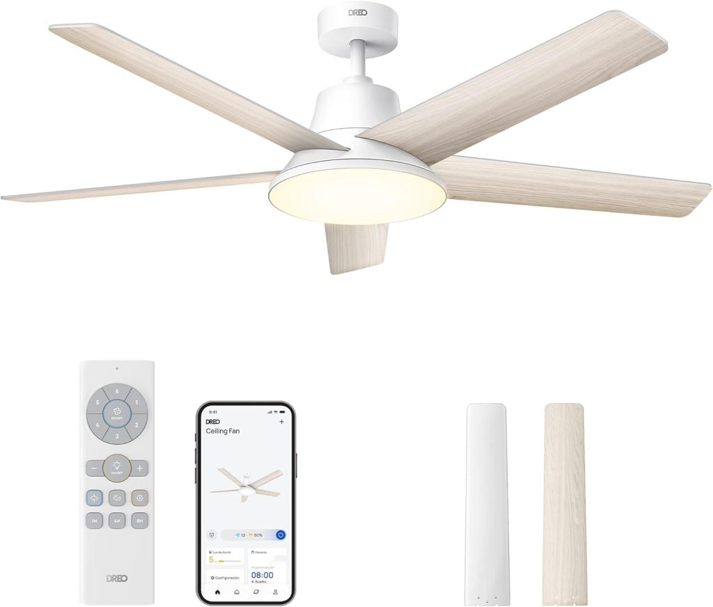 Ventilador de techo inteligente de 5 aspas DREO
