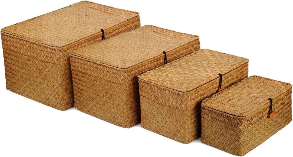 Cestas de almacenaje de ratán