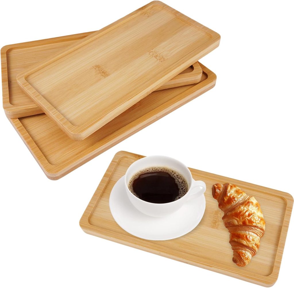 Bandejas de bambú para rincón de café