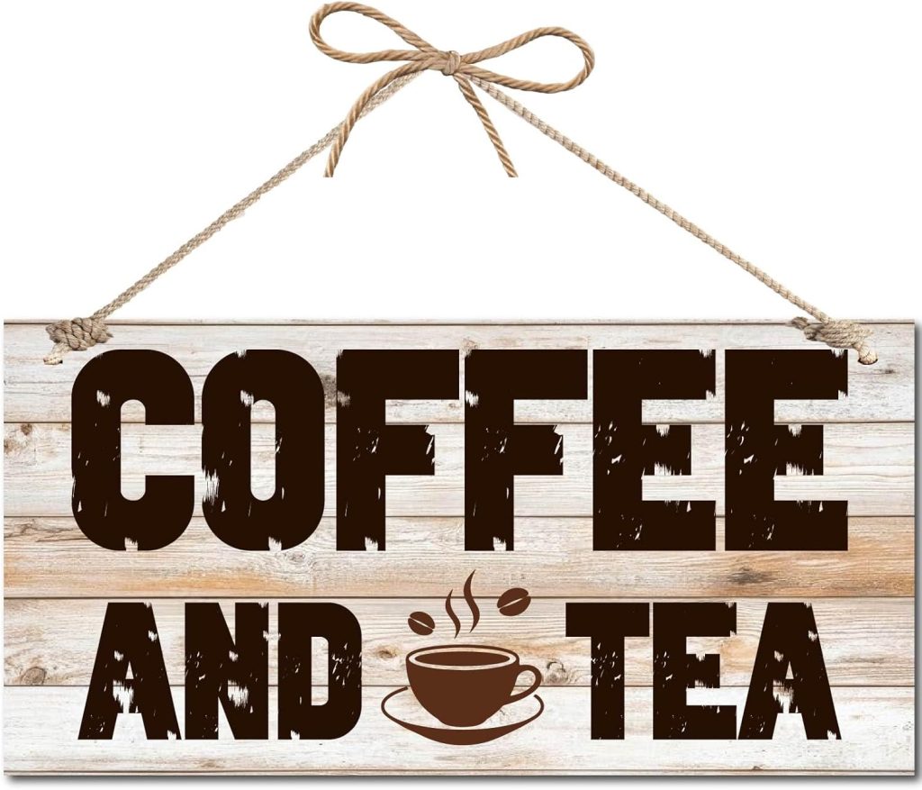 Letrero para rincón de café y té "COFFEE AND TEA" CREATCABIN