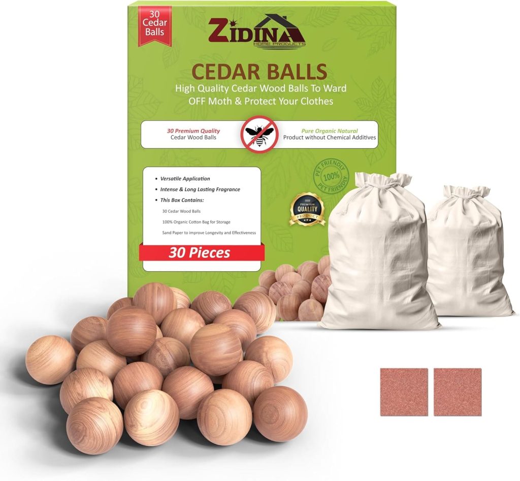 Bolitas naturales de cedro antipolillas para armarios