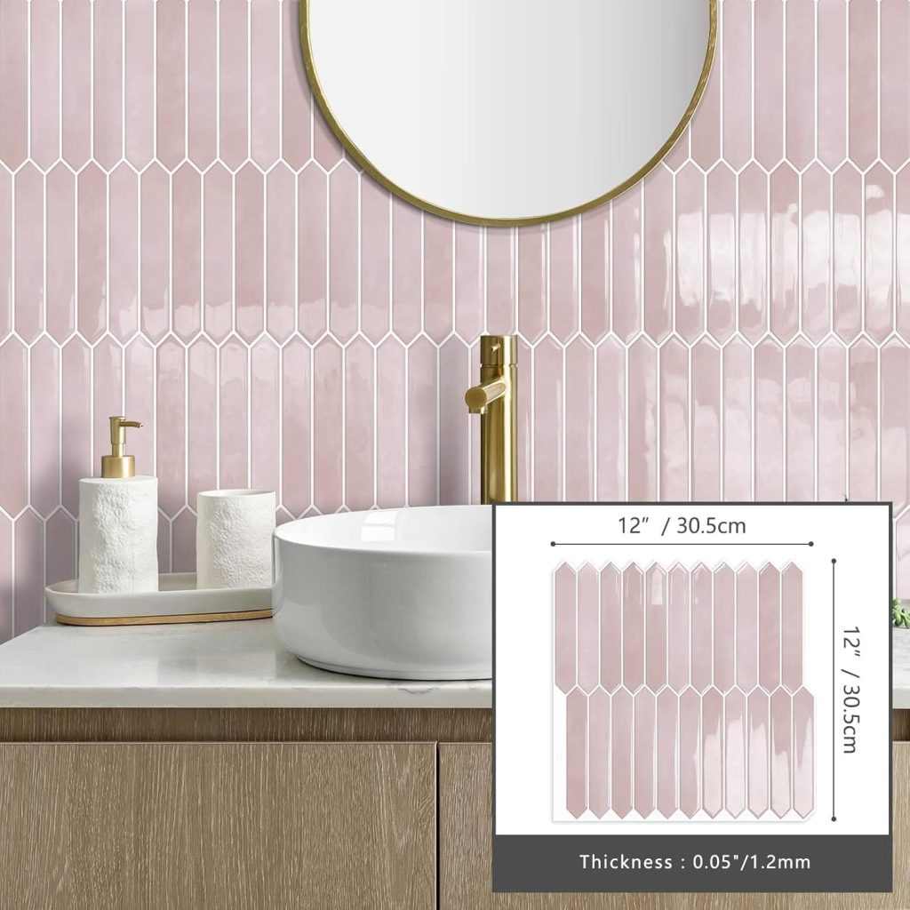Azulejos adhesivos hexagonales para baño