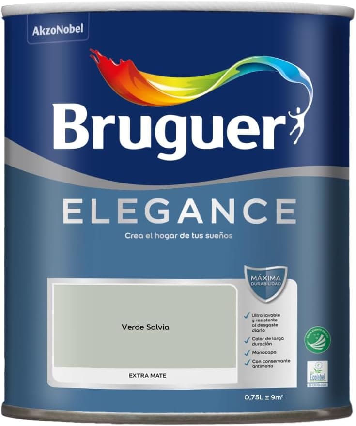 Bote Bruguer verde salvia para paredes