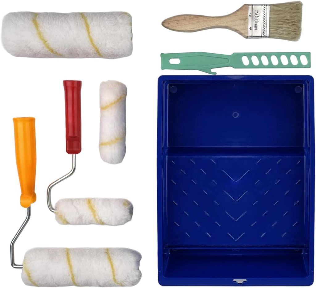 Kit de rodillos, brocha y cubeta para pintar paredes LUMITERRA
