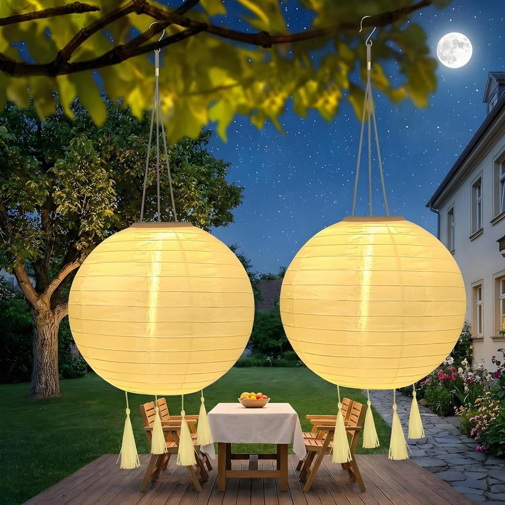 Farolillos estilo boho para poner alrededor de la piscina