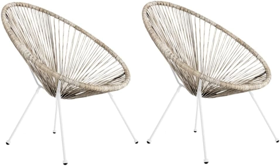Sillón acapulco de ratán para jardín LOLA HOME