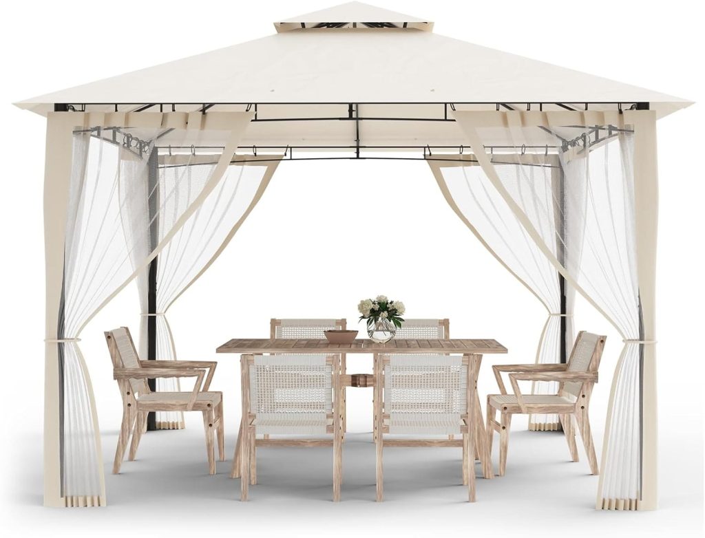 Pérgola con mosquitera AMOPATIO blanca