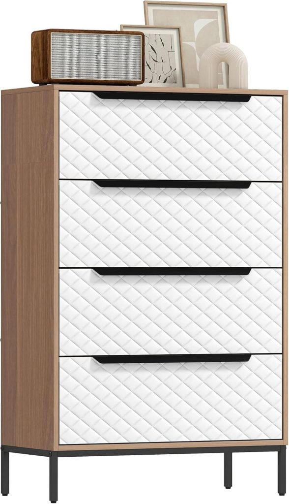 Cómoda HOMCOM con cajones blancos