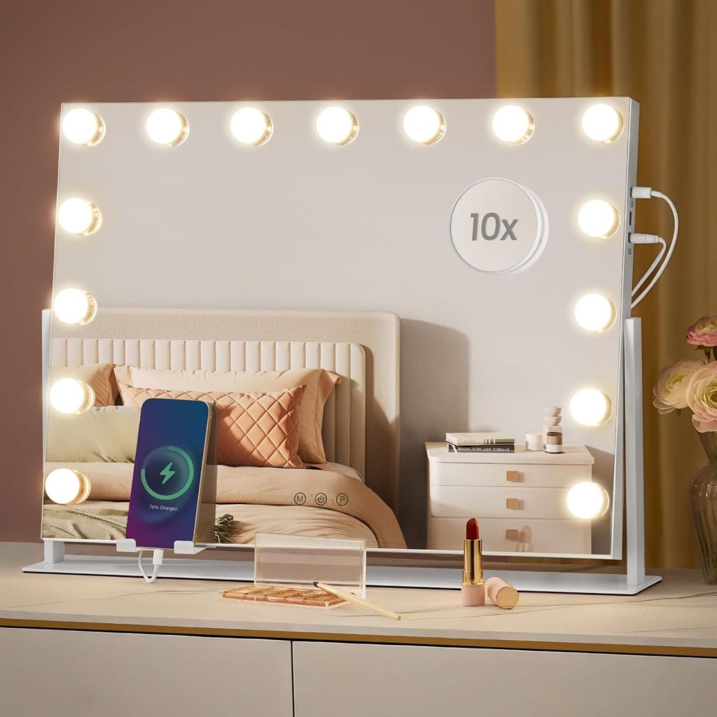 Espejo de tocador con luces SONGMICS