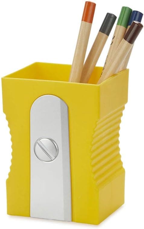 Portalápices de sacapuntas amarillo BALVI