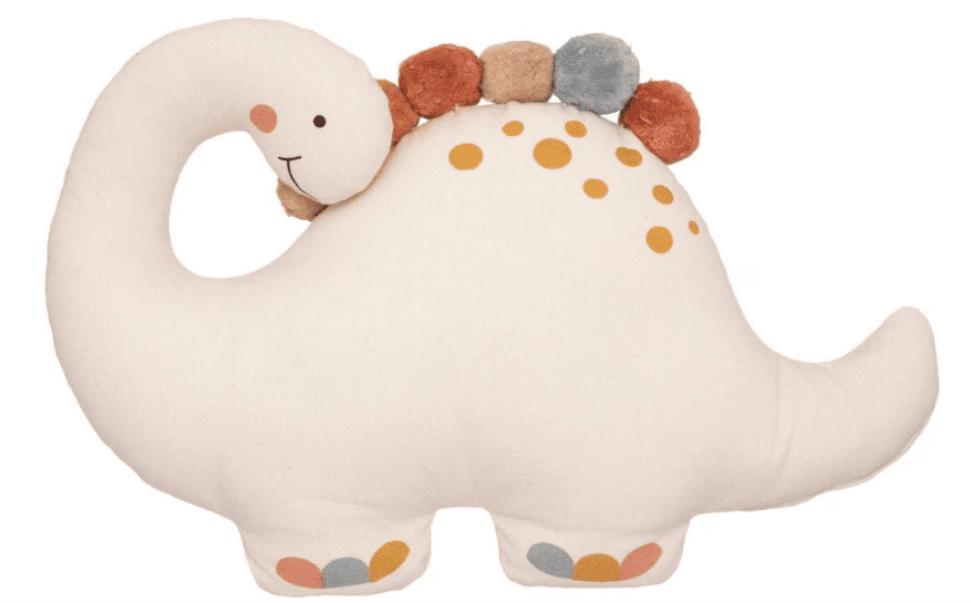 Cojín con forma de dinosaurio con pompones ATMOSPHERA
