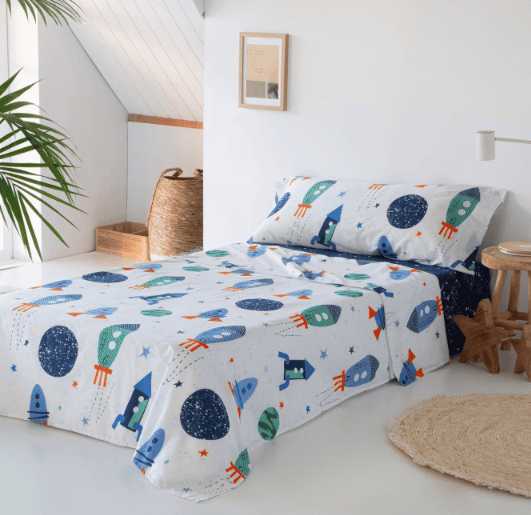 Sábanas de naves espaciales CCOTTON ARTEAN