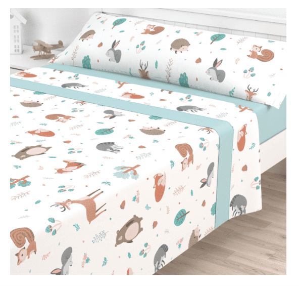 Sábanas de animales para dormitorio infantil cama 90 LINIVA