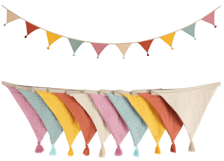 Aloo banderines de tela para dormitorio infantil