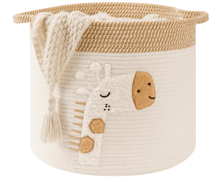 Cesta de almacenamiento de jirafa para niños
