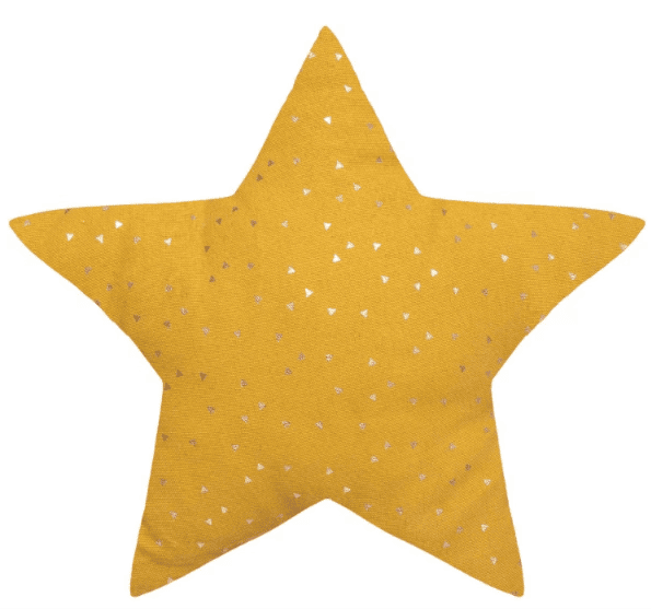 Cojín de estrella color ocre ATMOSPHERA