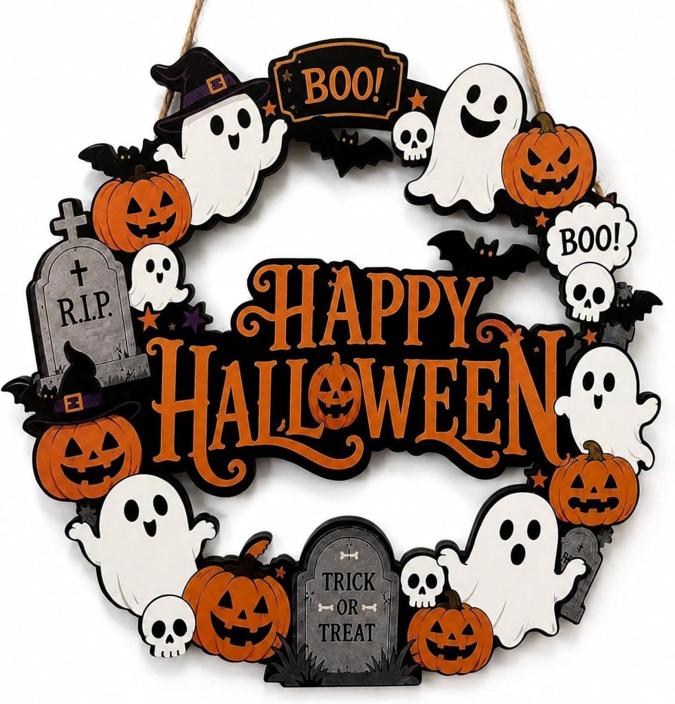 Corona de Halloween para la puerta