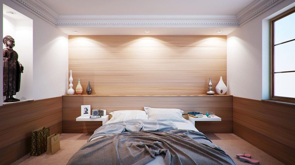 Dormitorio estilo japandi