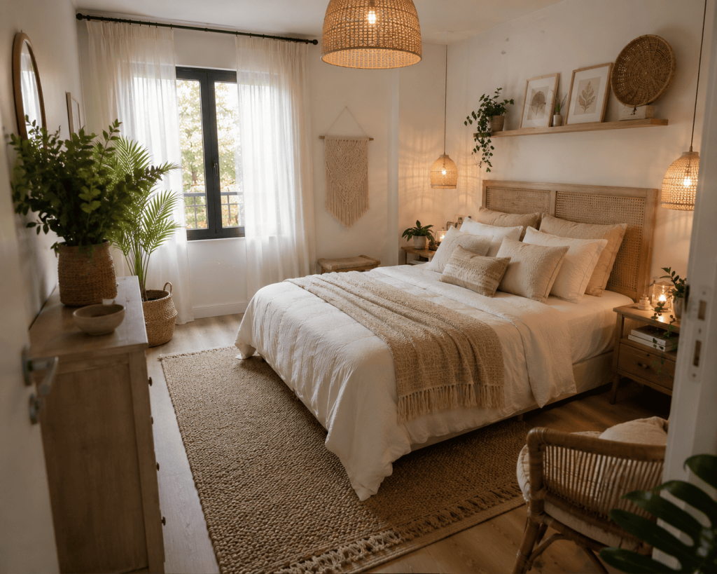Dormitorio estilo boho