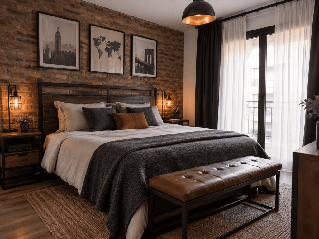 Dormitorio estilo industrial