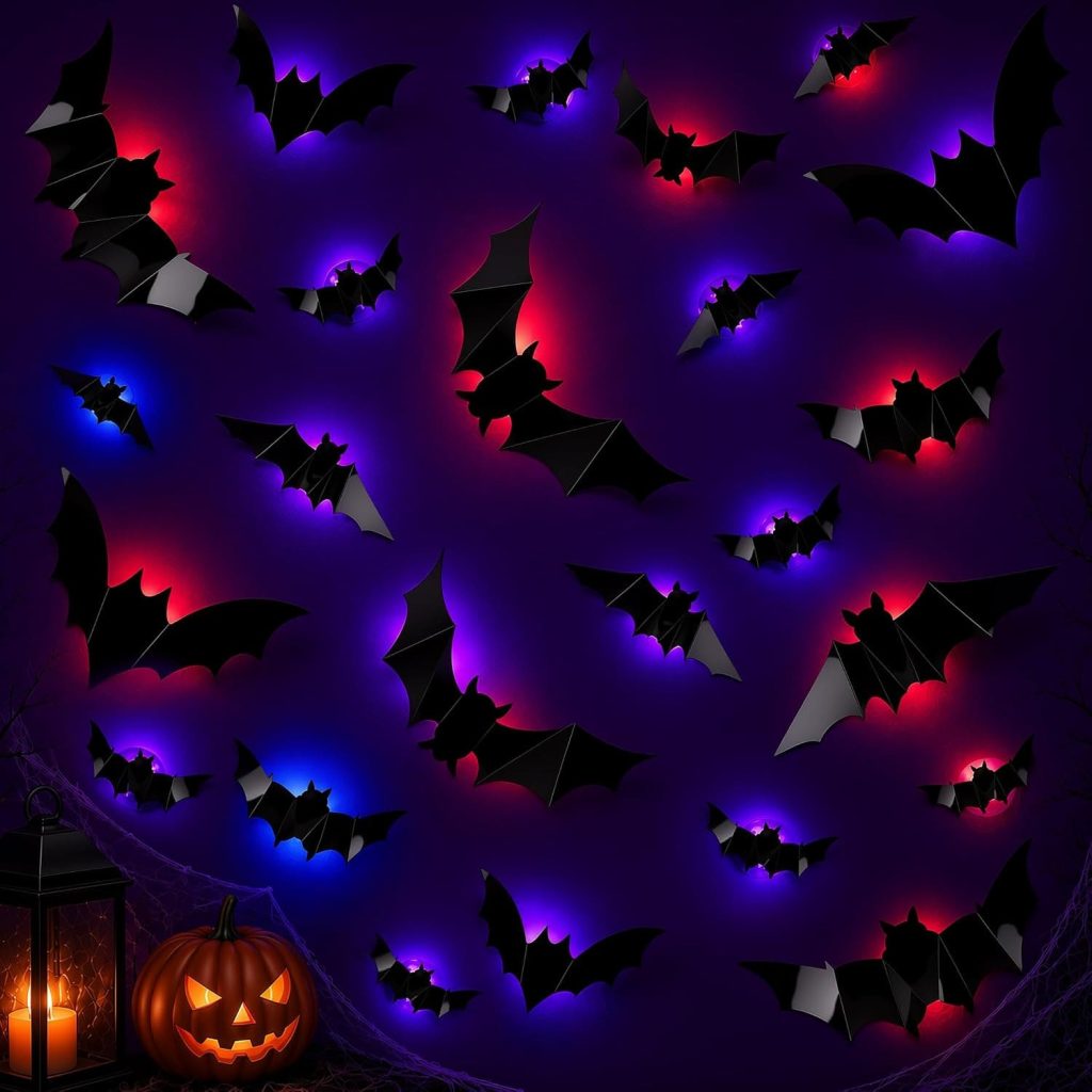 Murciélagos con luces para Halloween