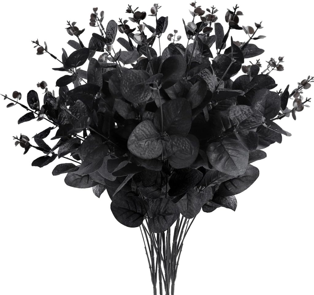 Ramas de eucalipto negras para Halloween