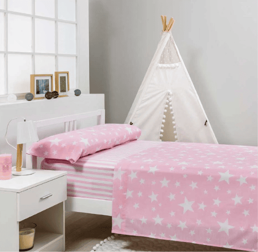 Sábanas rosas para niñas COTTON ARTEAN
