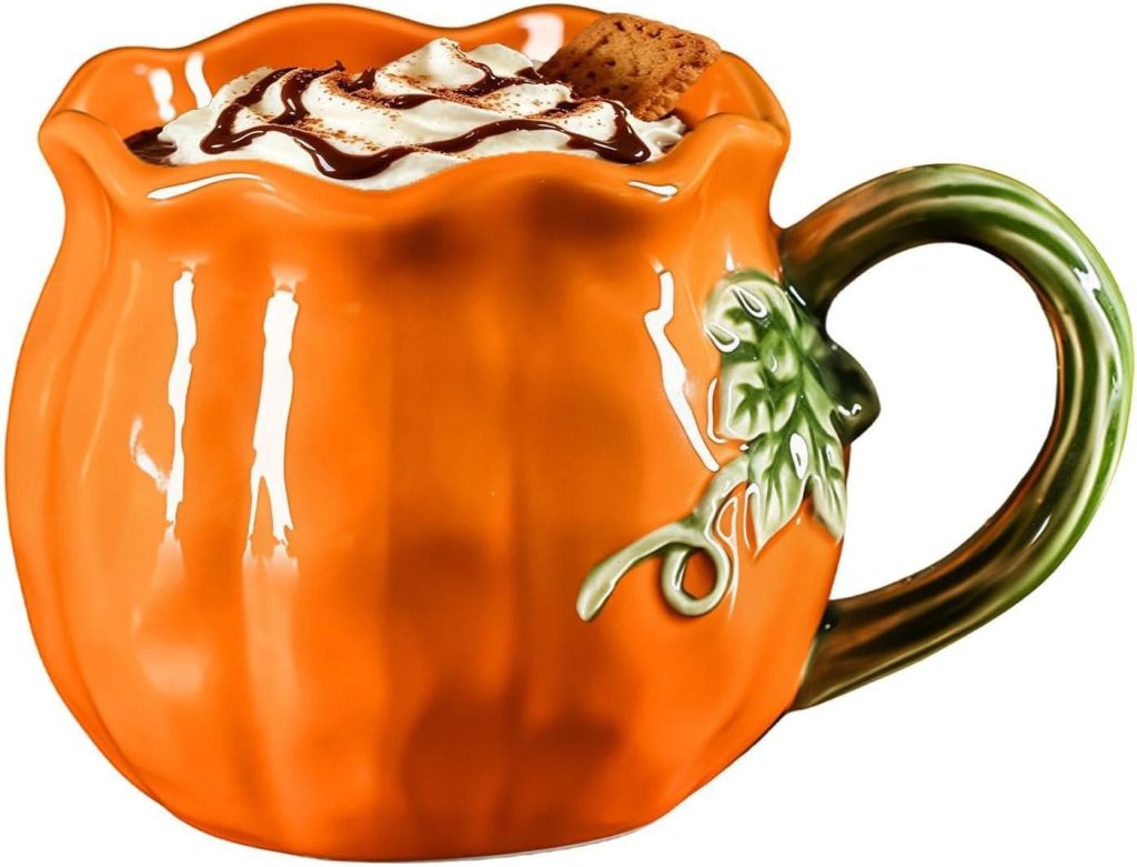 Taza de calabaza para decoración de otoño o Halloween
