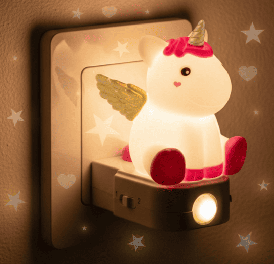 Luz quitamiedos con forma de unicornio