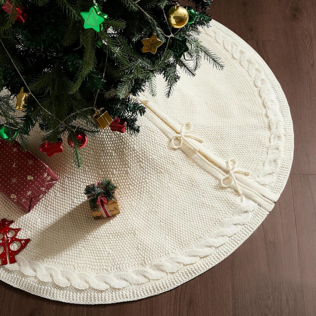 Falda de árbol blanca clásica