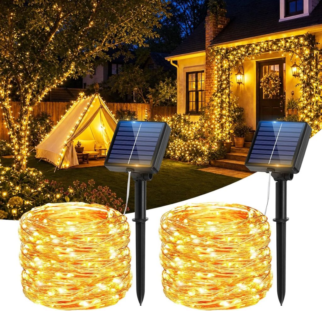 Luces solares de Navidad para exterior
